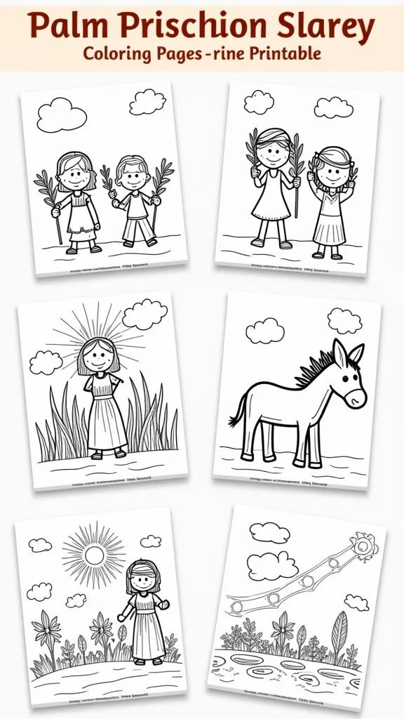 preschool palm sunday coloring pages